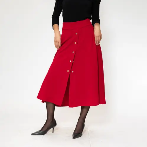 NATALIA SEGUEL - Falda Roma Rojo