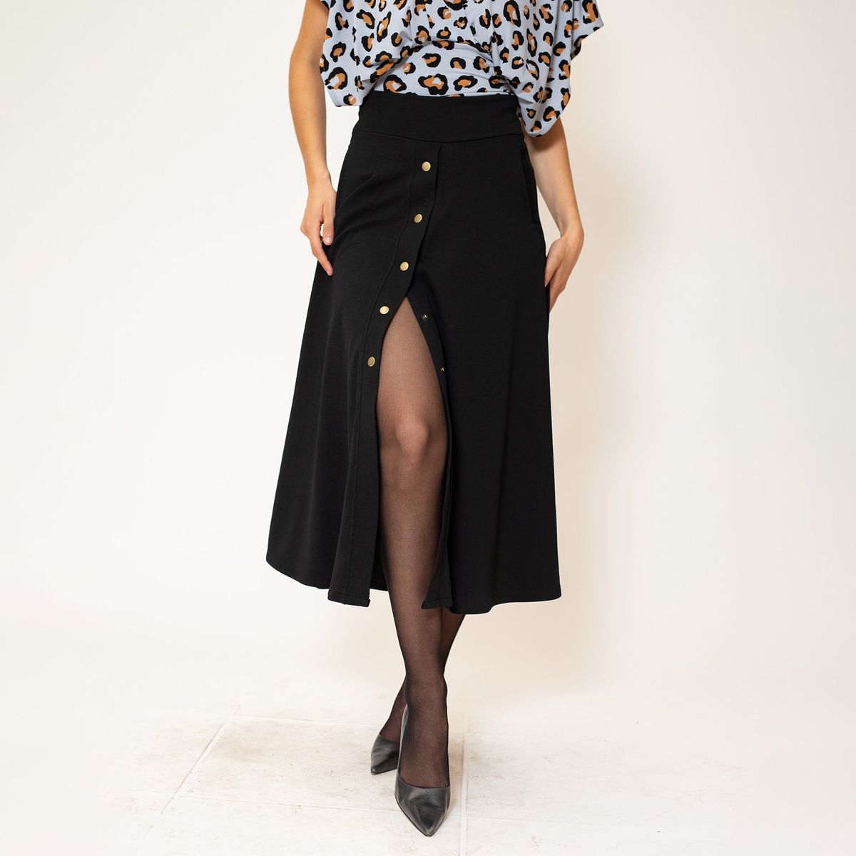 NATALIA SEGUEL - Falda Roma Negro Natalia Seguel