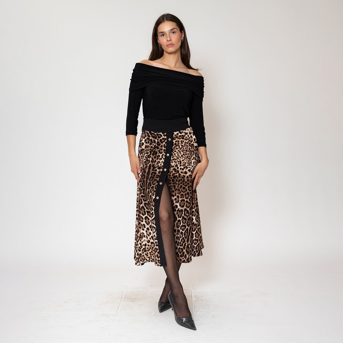 NATALIA SEGUEL - Falda Roma Animalprint Natalia Seguel