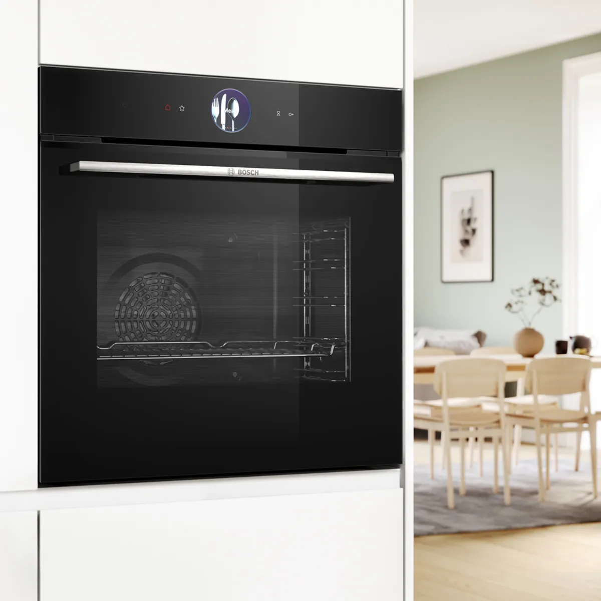 BOSCH - Horno Eléctrico Empotrable 4D Hotair Bosch 71 Lts Dish Assist