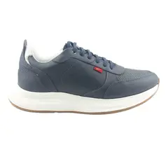 FERRACINI - Zapatilla Hombre de Cuero Azul Marino 9483-650