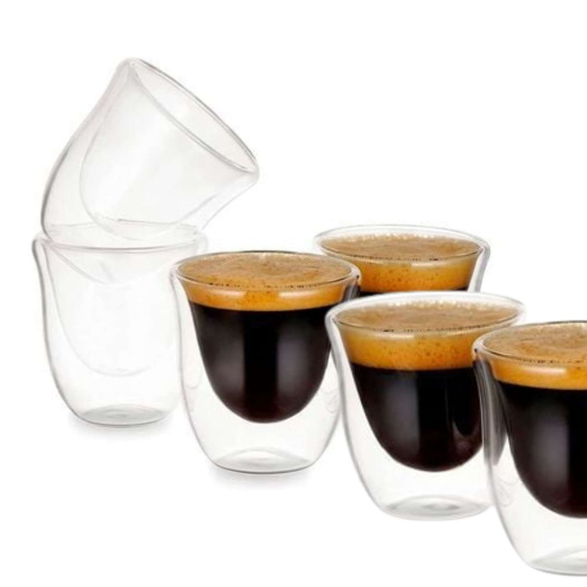 SOHOGAR - Set 6 vasos mug doble pared café espresso