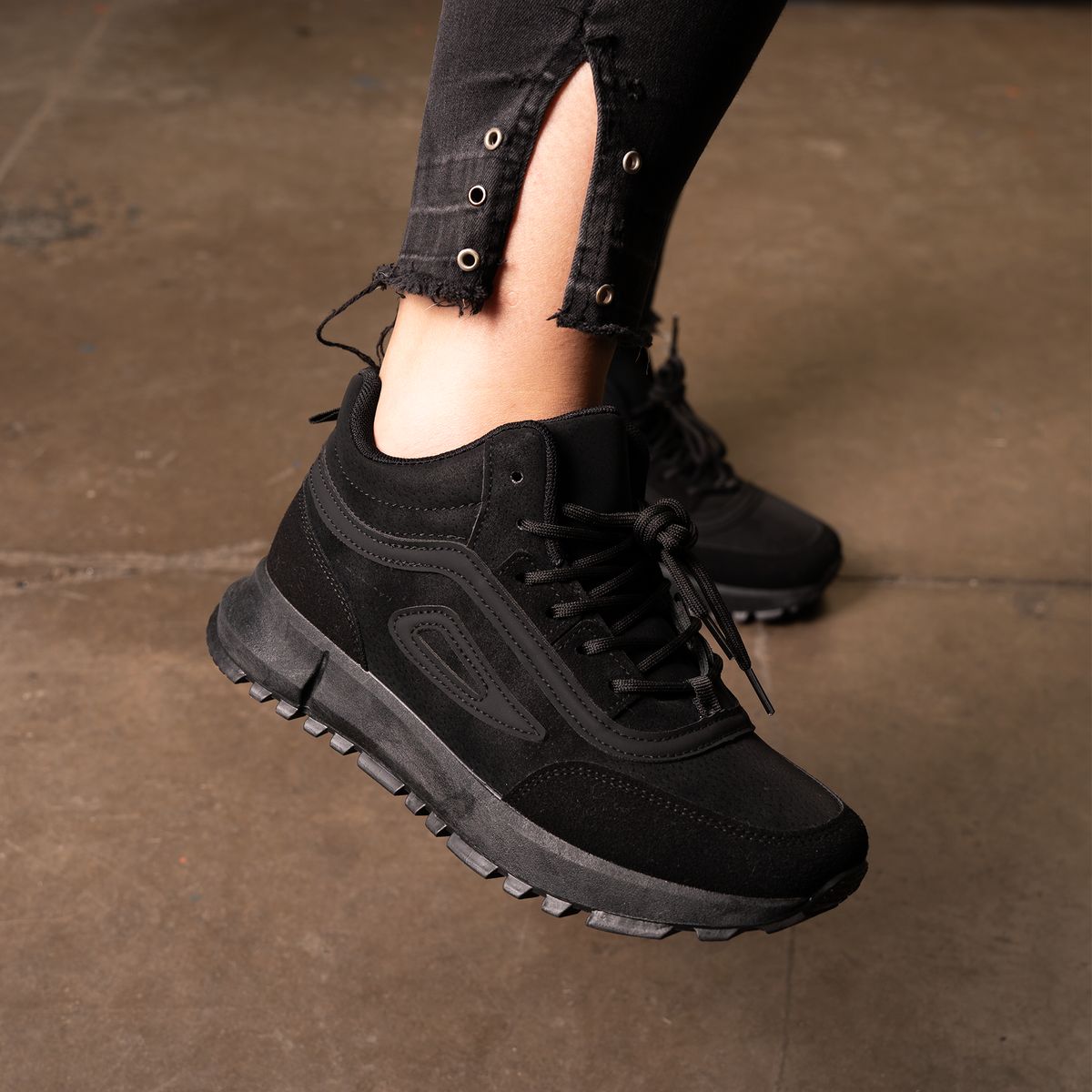 CHINITOWN - Zapatilla Mujer Negro Hehet Chinitown