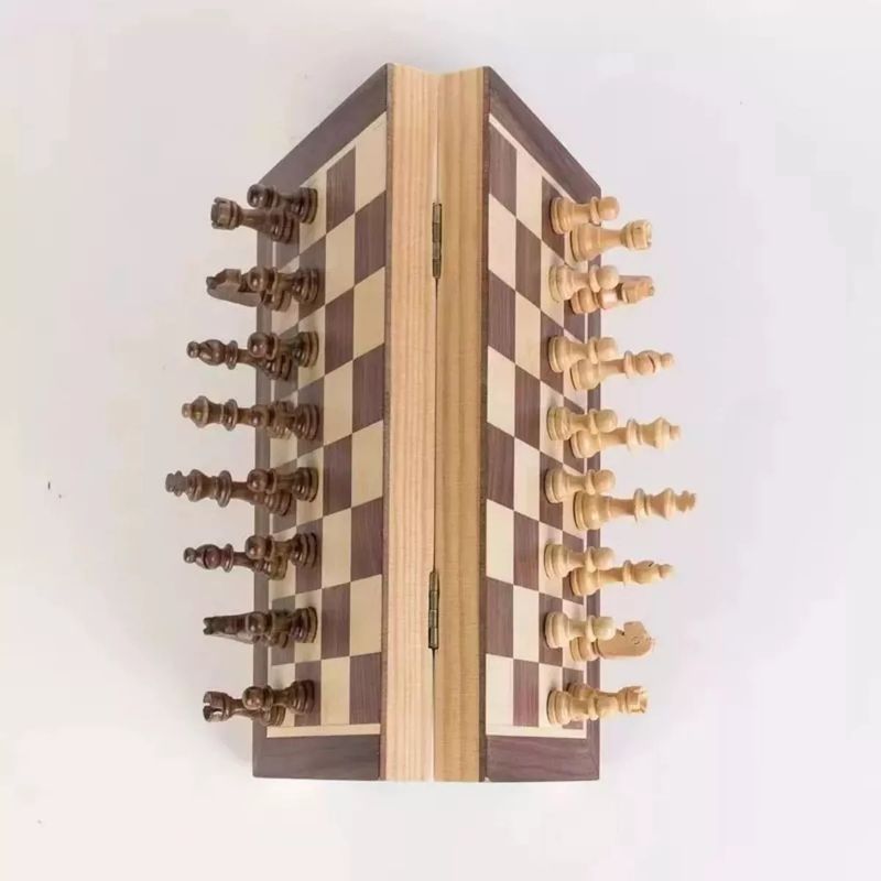 MUNDO MAGIA - Tablero De Ajedrez Madera 40x40cm Magnético