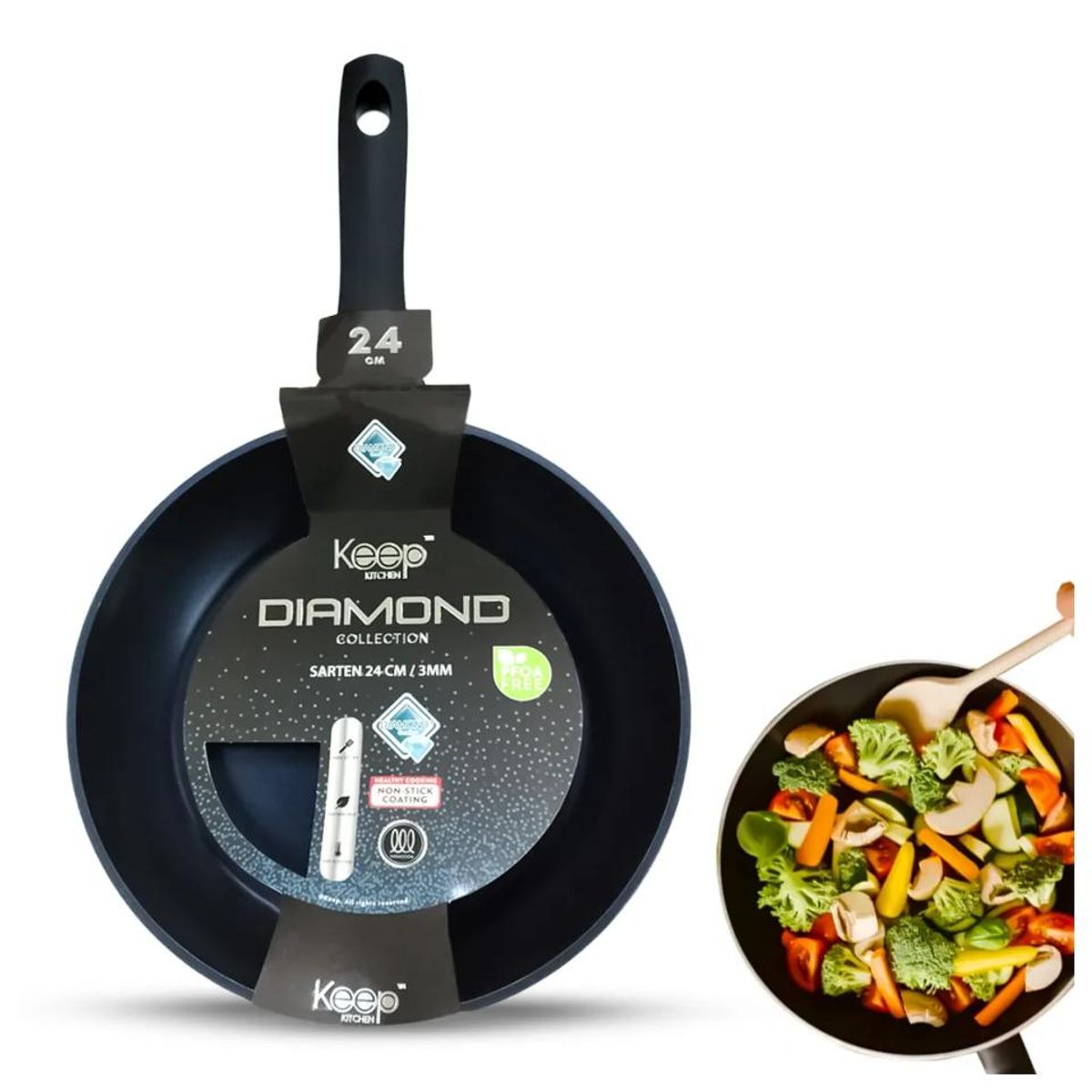 KEEP - SARTEN 24 CM DIAMOND KEEP