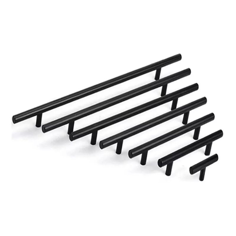 MUNDO MAGIA - Tirador Manilla Negro 128x200x12mm 10unid + Tornillo