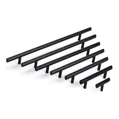 MUNDO MAGIA - Tirador Manilla Negro 128x200x12mm 10unid + Tornillo