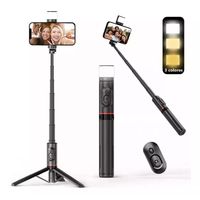 Selfies Stick Con Trípode Bluetooth Control Remoto Led