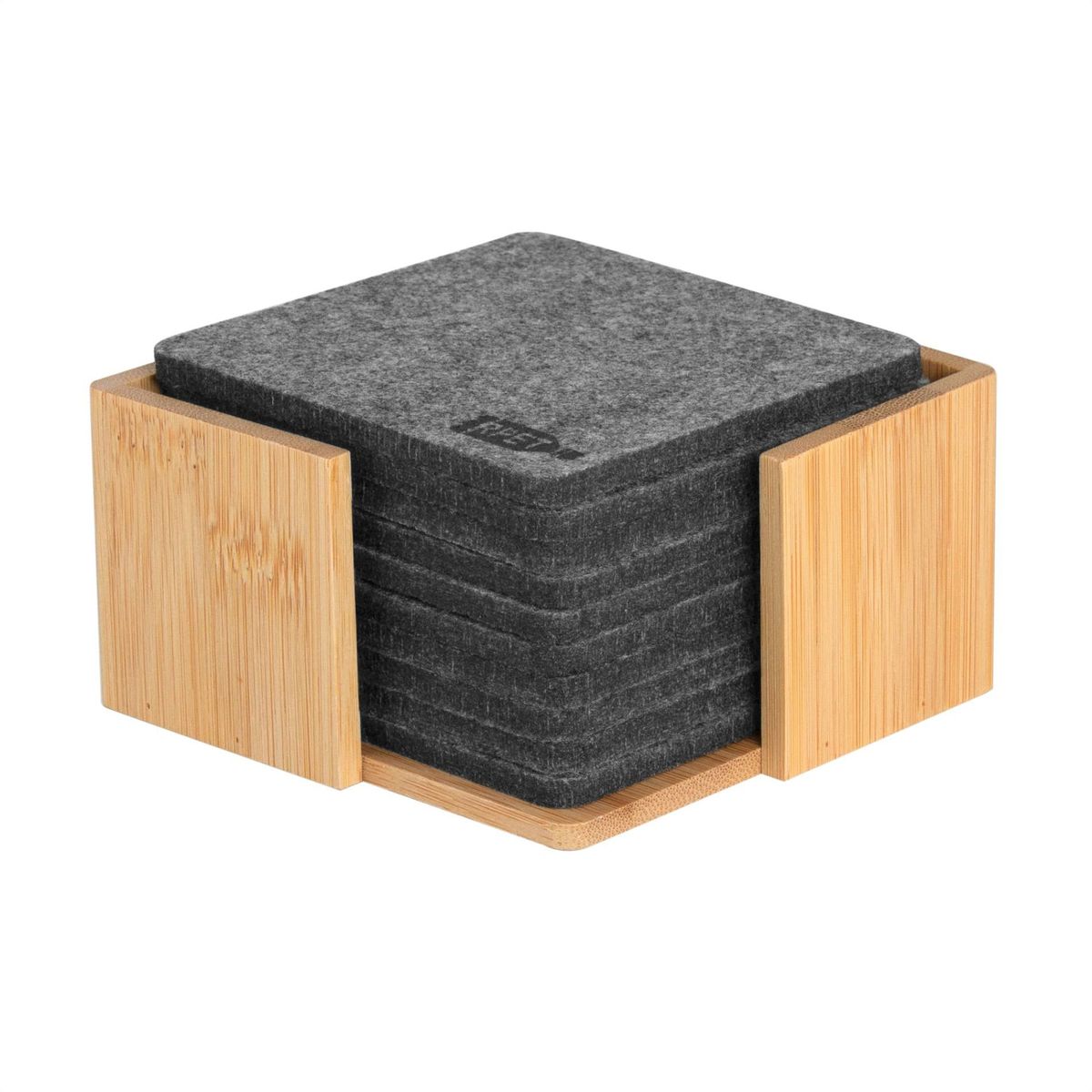 GENERICO - Posavasos Ecologicos Con Soporte De Bambú 9x9cm