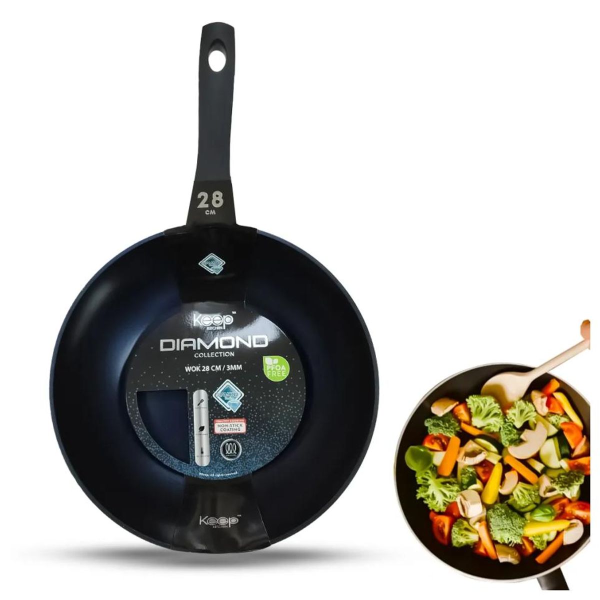 KEEP - SARTEN WOK 28CM DIAMOND KEEP