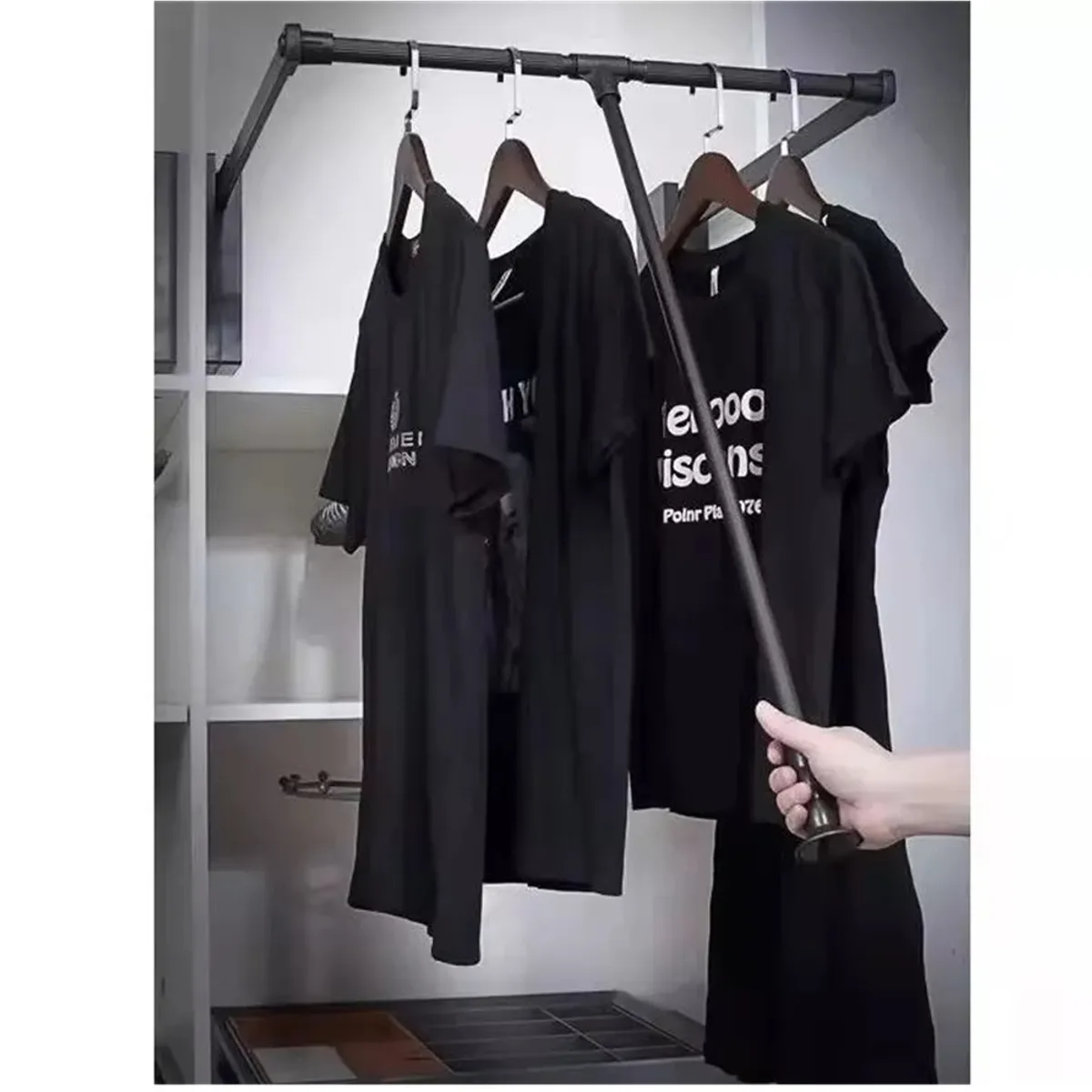 GENERICO - Barra Armario Abatible Closet, Plegable 83 A 110cm