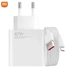 XIAOMI - Cargador 67w + cable USB tipo C - Original