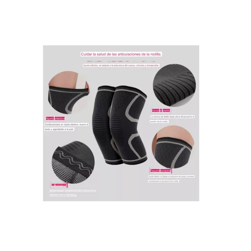 GENERICO - Un Par Rodillera Deportiva Gym Compresion TALLA M Yf-85