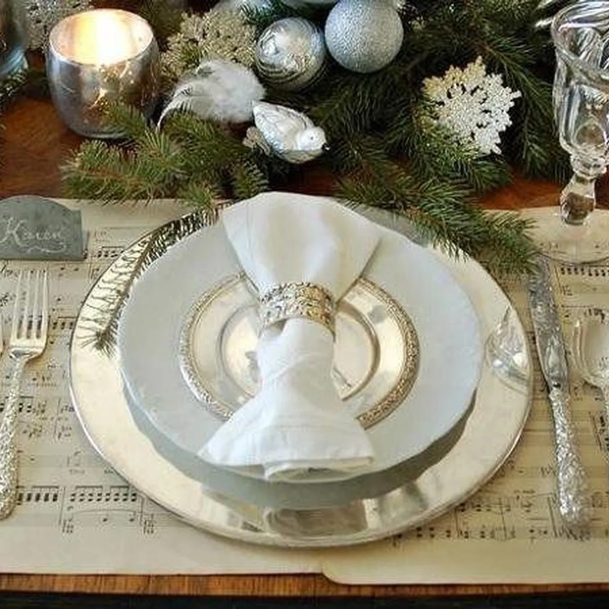 TERRA ESTILO - 6 Platos base liso plateado