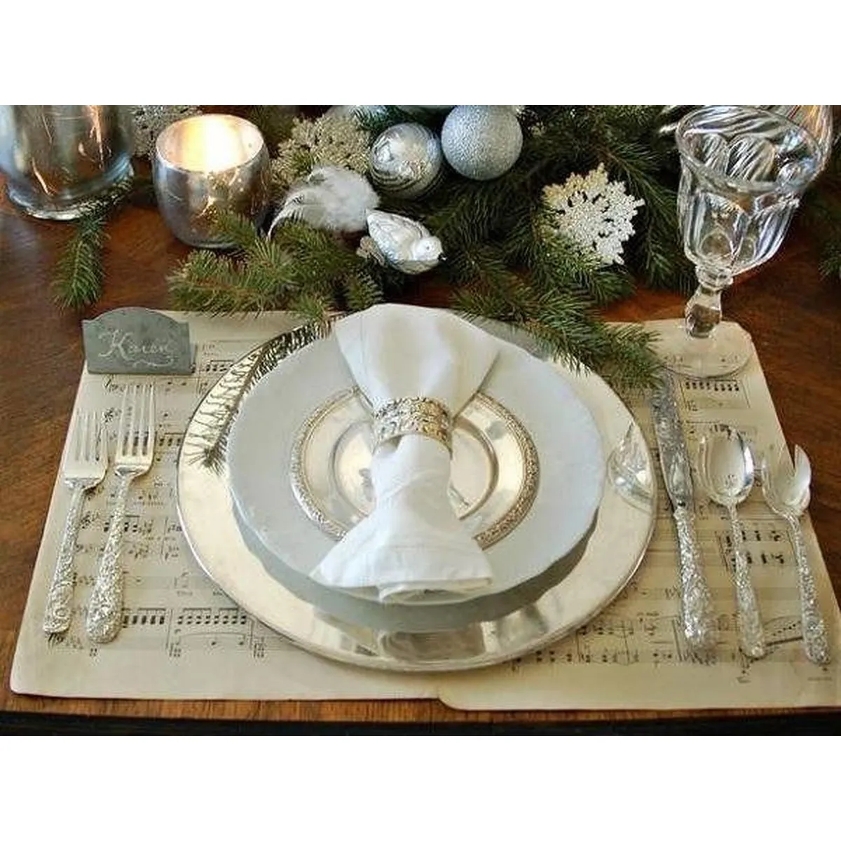 TERRA ESTILO - 6 Platos base liso plateado