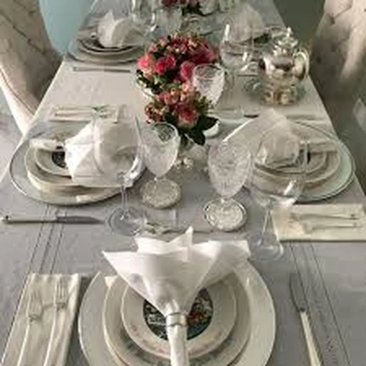 TERRA ESTILO - 6 Platos base liso plateado