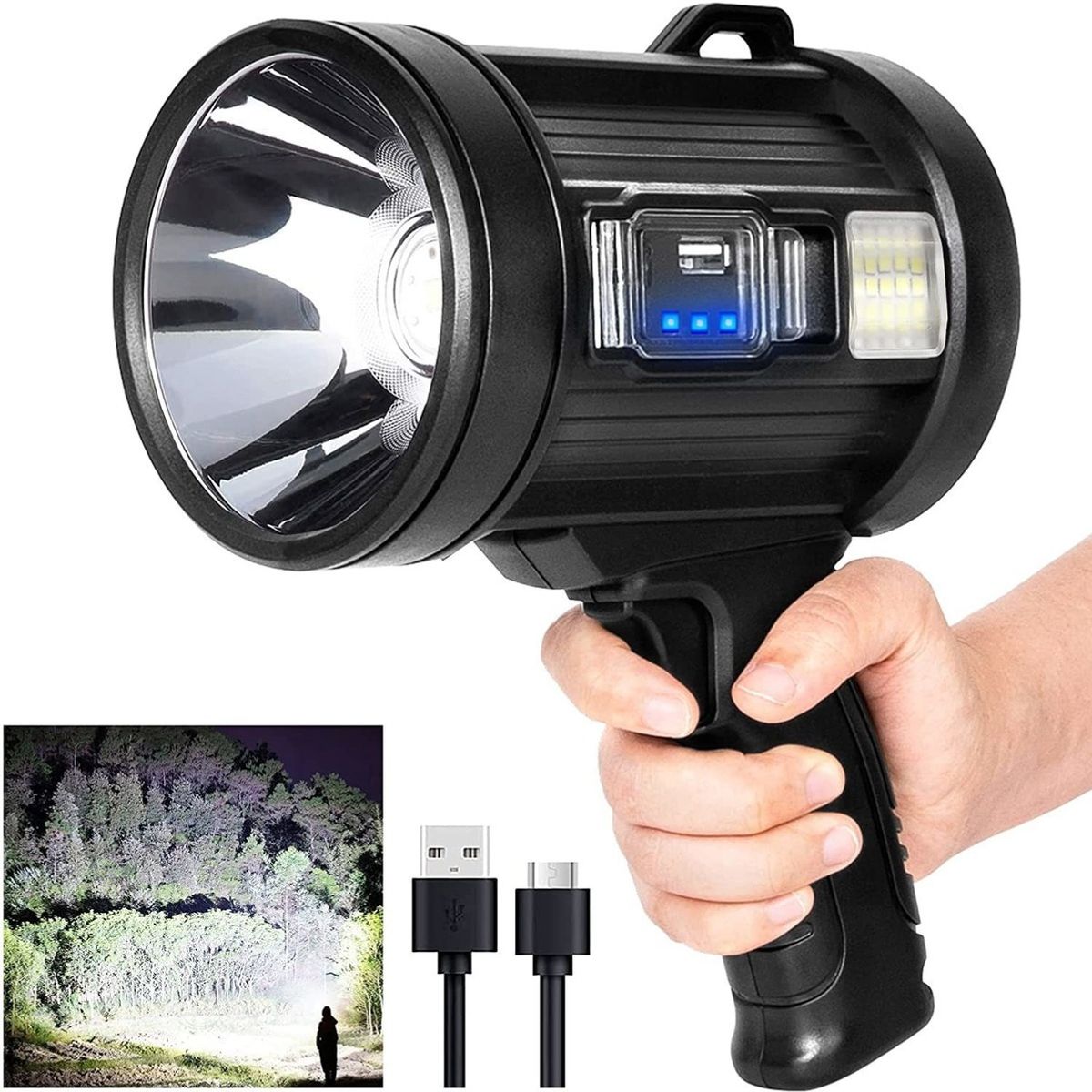 U BUY - Spotlight 90000 Lúmenes Linterna De Mano Led Spot Light A