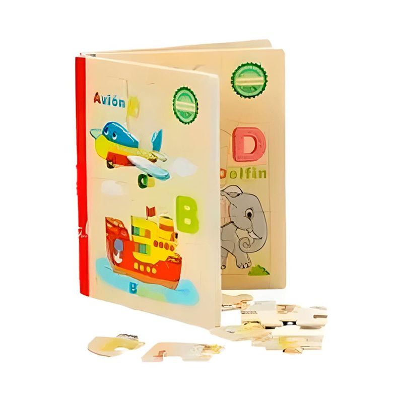 GENERICO - Pack 2 Libros Didácticos Rompecabezas De Madera Tolipa