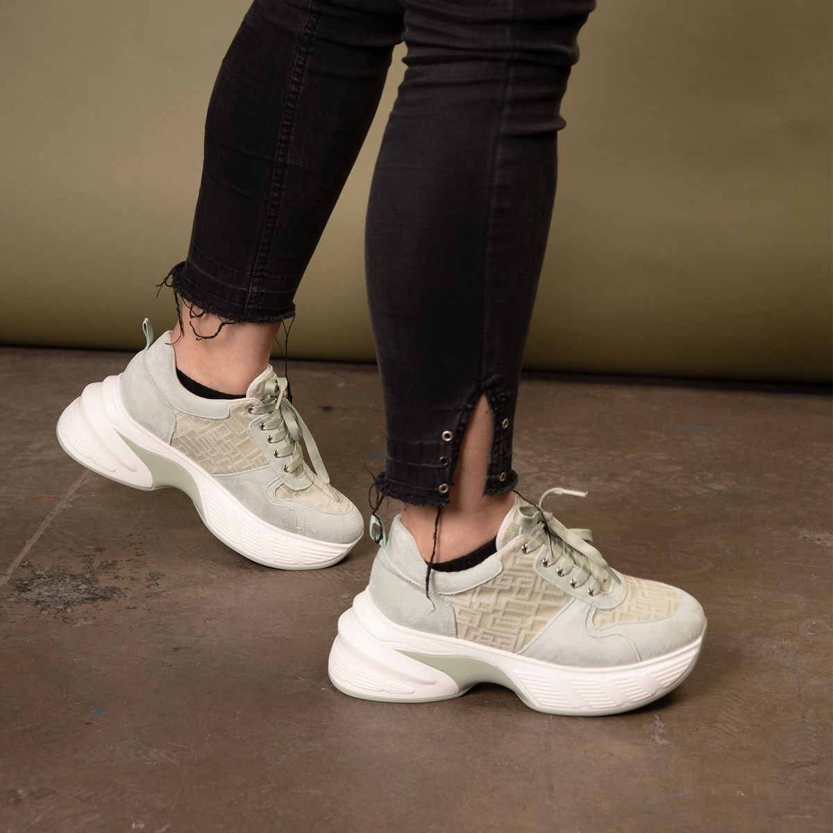 CHINITOWN - Zapatilla Mujer Verde Raziya Chinitown