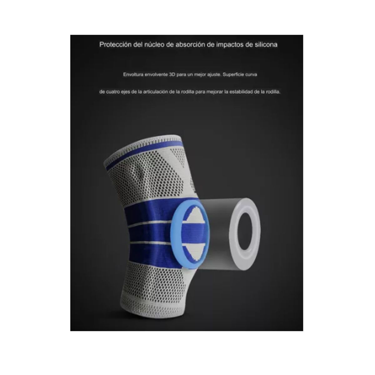 GENERICO - Rodillera Deportiva Ortopédica Soporte Lateral Artritis Gym NEGRO