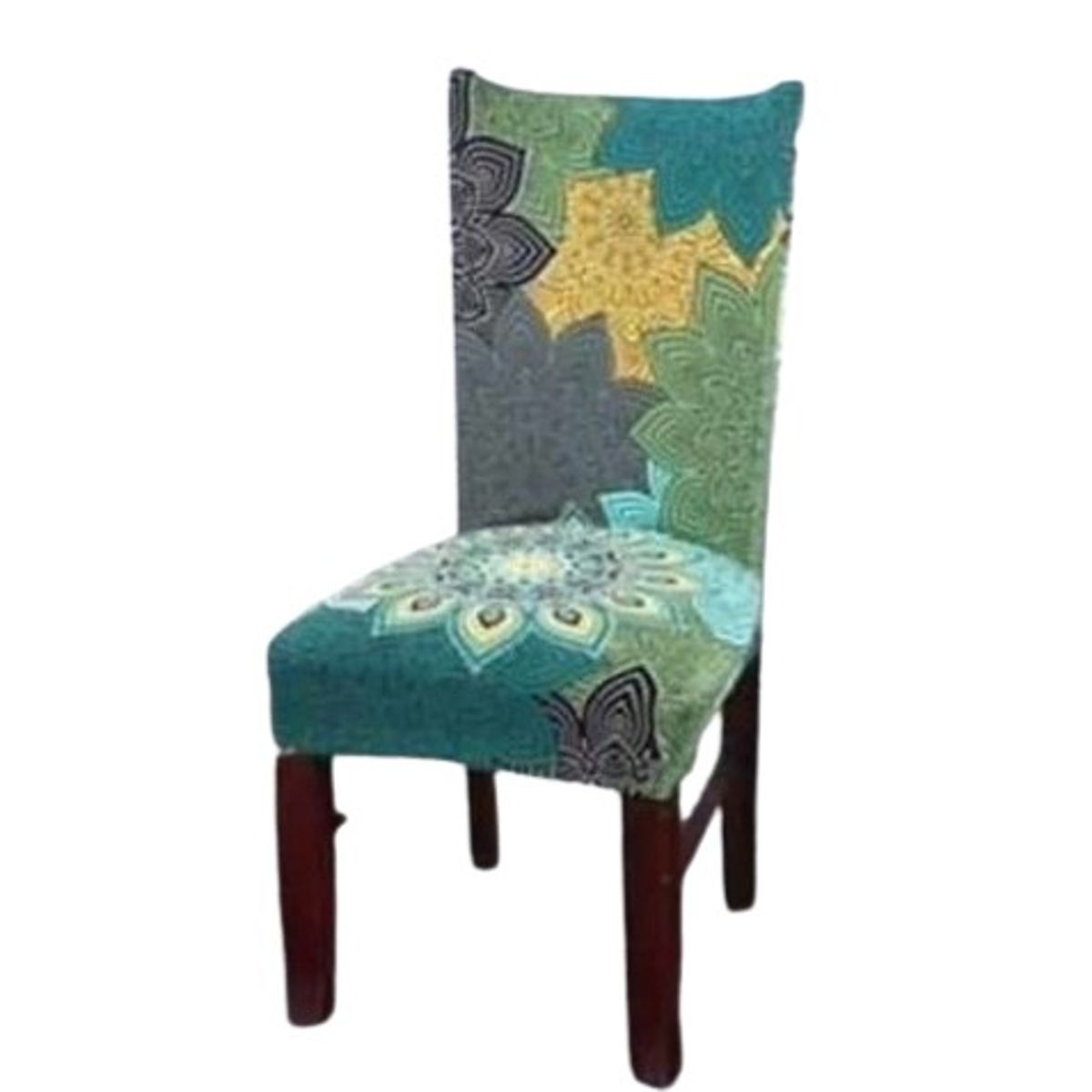 GENERICO - FUNDA ELASTICADA PARA SILLA CON DISEÑO COLORES MANDADA SET DE 8 WYM