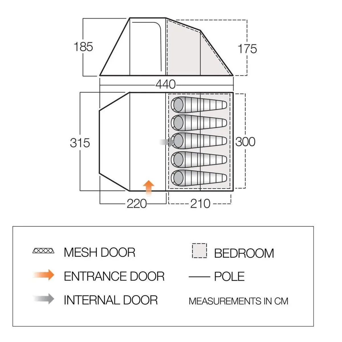 VANGO - CARPA VANGO SKYE 500 DEEP BLUE