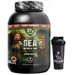 PALIKOS FITNESS - Proteína Vegana 1kg Sabor Chocolate Gea + Shaker