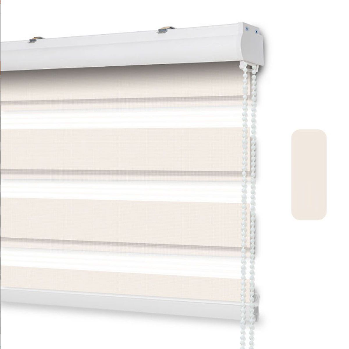 GENERICO - Roller Duo con Cenefa 120 x 200 - Cortina Beige