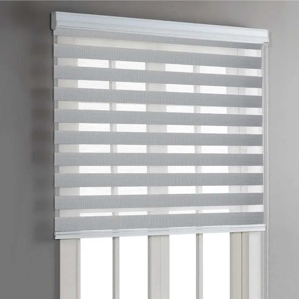 GENERICO - Roller Duo con Cenefa 120 x 200 - Cortina Gris