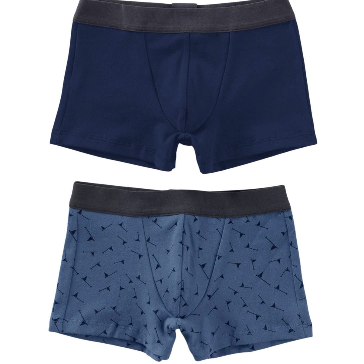 LEO - Paquete X 2 Bóxers Leo en Algodón Para Niños 33155X2 Azul Estampado / Azul Claro