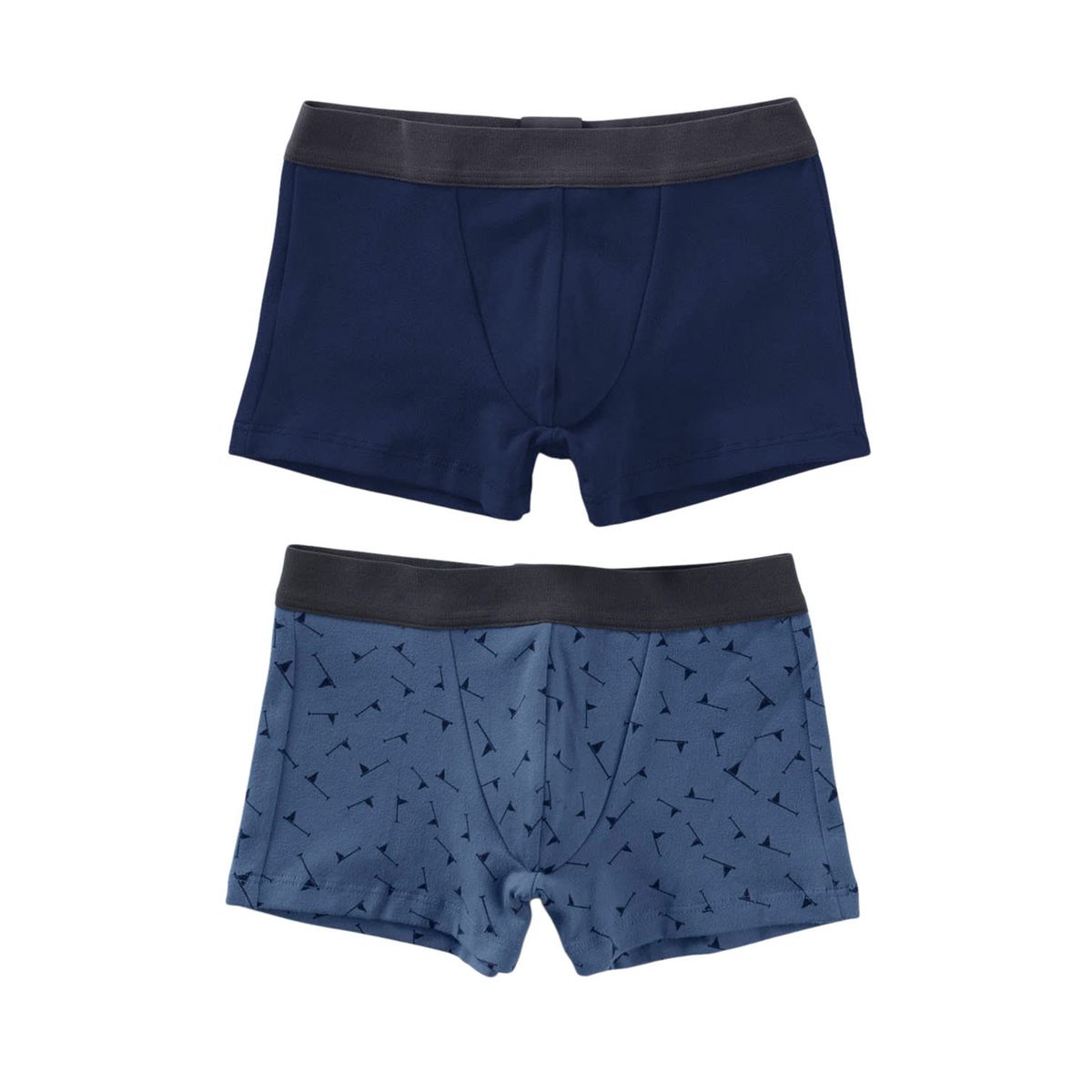 LEO - Paquete X 2 Bóxers Leo en Algodón Para Niños 33155X2 Azul Estampado / Azul Claro