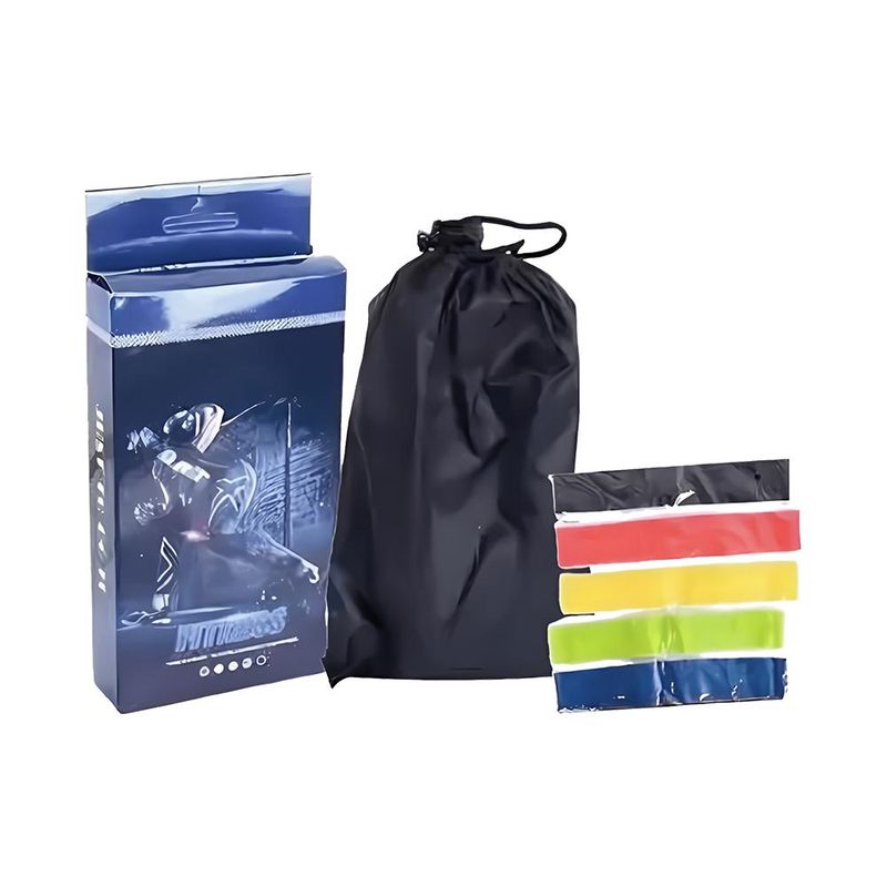 AK SPORT - Banda Elástica De Resistencia 5 Unidades Bolso Fitness