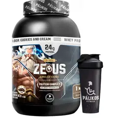 PALIKOS FITNESS - Proteina 1kg Whey Complex / Sabor Cookies/ 30 servicios + Shaker