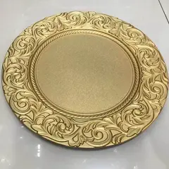 GENERICO - 6 Platos Bases Diseño griego Dorado