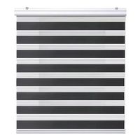 Cortina Roller Duo Zebra Dia Y Noche Persiana 100x180cm Negro