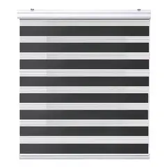 ESHOPANGIE - Cortina Roller Duo Zebra Dia Y Noche Persiana 100x180cm Negro