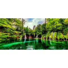ID1SG IMPRESION DIGITAL1 - Cuadro decorativo Tríptico " RINCON VERDE" 70 x 150