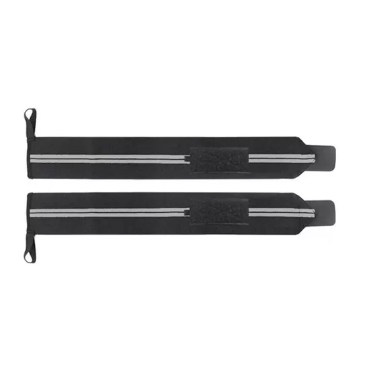 GENERICO - Muñequeras Deportivas Protector Levantamiento Pesas NEGRO CON GRIS