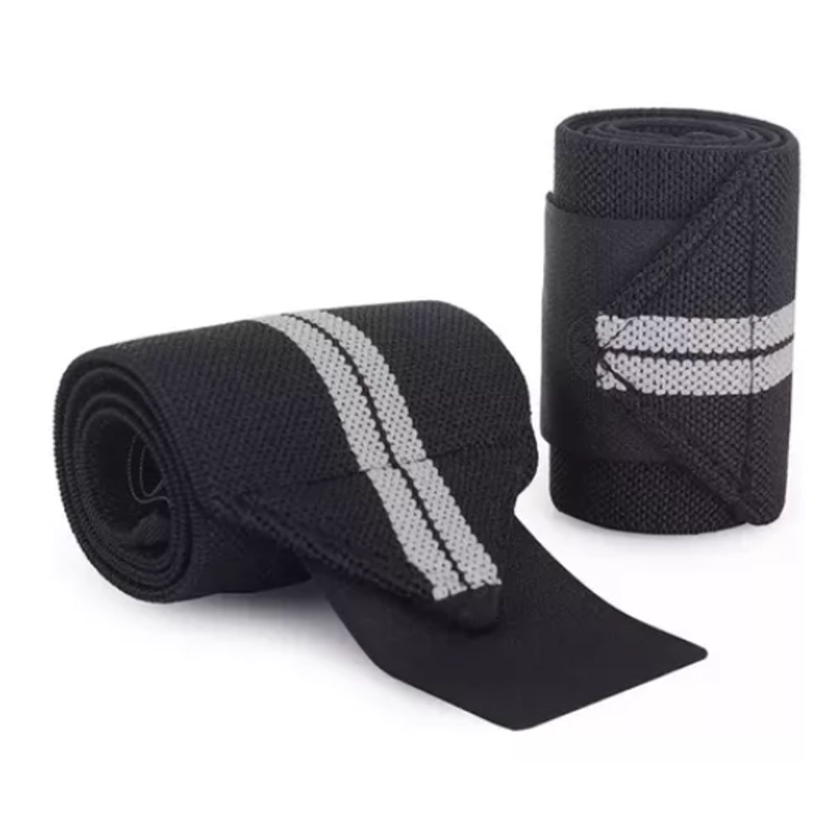 GENERICO - Muñequeras Deportivas Protector Levantamiento Pesas NEGRO CON GRIS