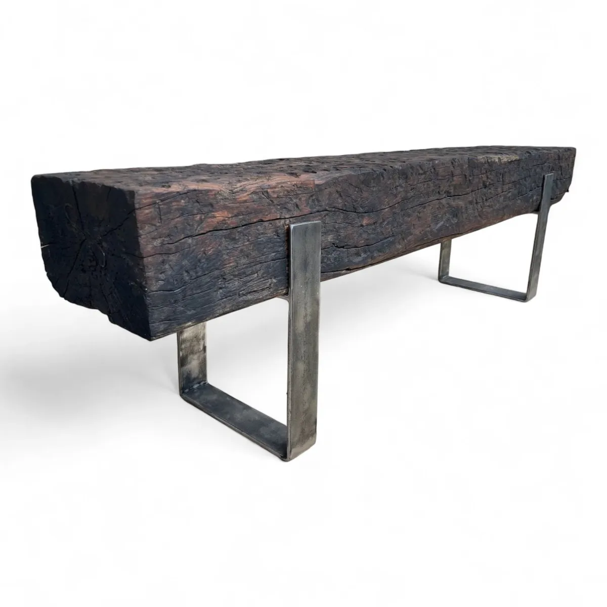 TAIKKEE - ARRIMO BAJO EN ROBLE Y PATAS DE HIERRO 120X50X25