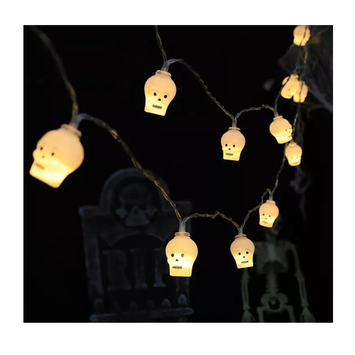 GENERICO - Luces Halloween Calabazas Fantasmas Adorno Guirnalda