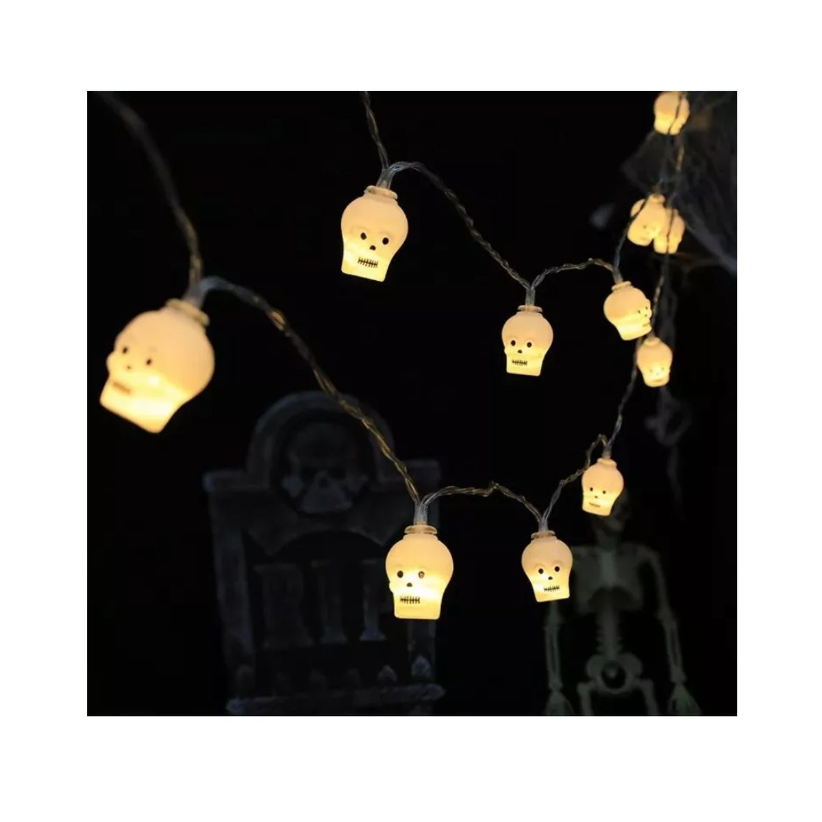 GENERICO - Luces Halloween Calabazas Fantasmas Adorno Guirnalda