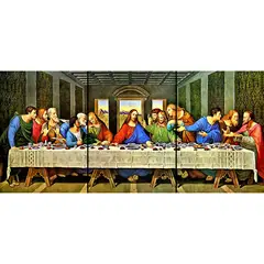 ID1SG IMPRESION DIGITAL1 - Cuadro decorativo Tríptico "SANTA CENA" 70 x 150