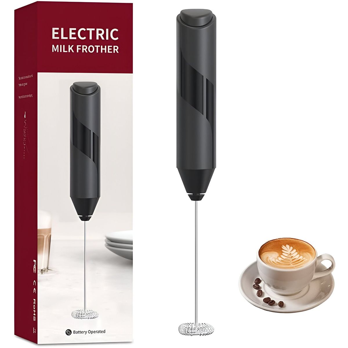 GENERICO - Mini Batidor De Cafe Espumador Batidor Electrico Batidora