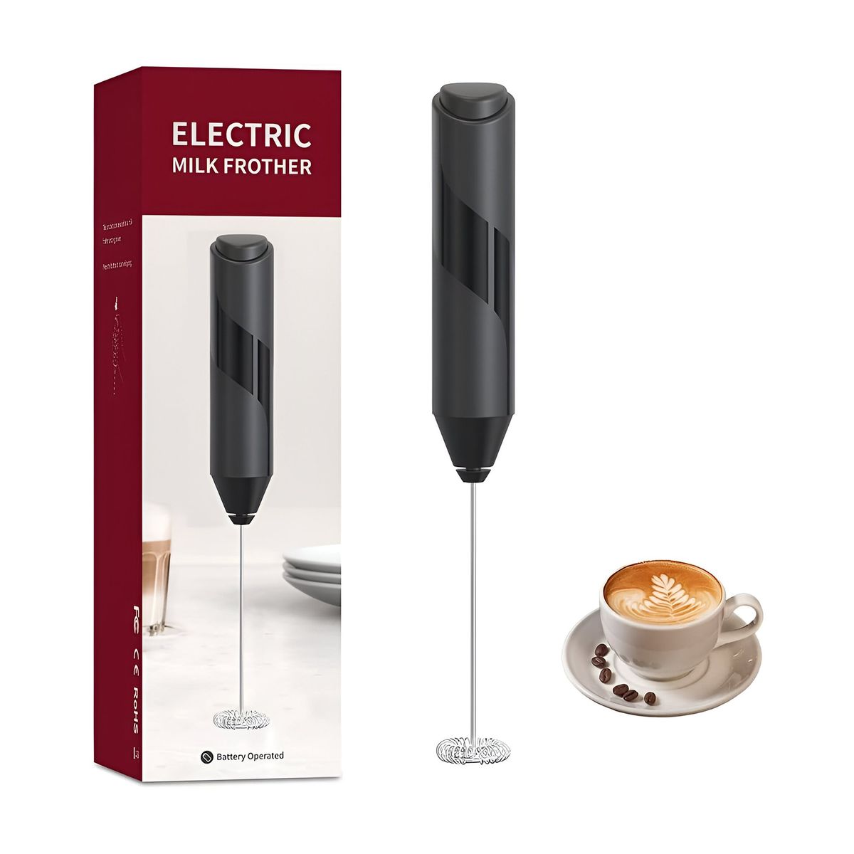 GENERICO - Mini Batidor De Cafe Espumador Batidor Electrico Batidora