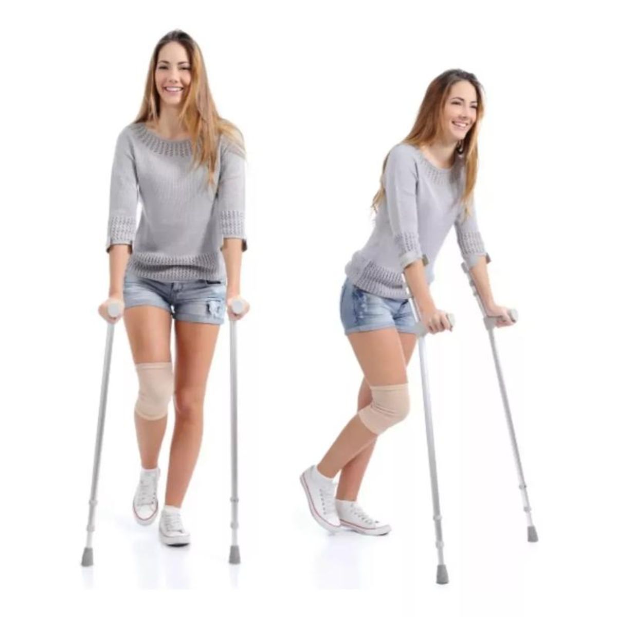 GENERICO - Pack Muletas Canadienses Bastón  Regulable En Altura