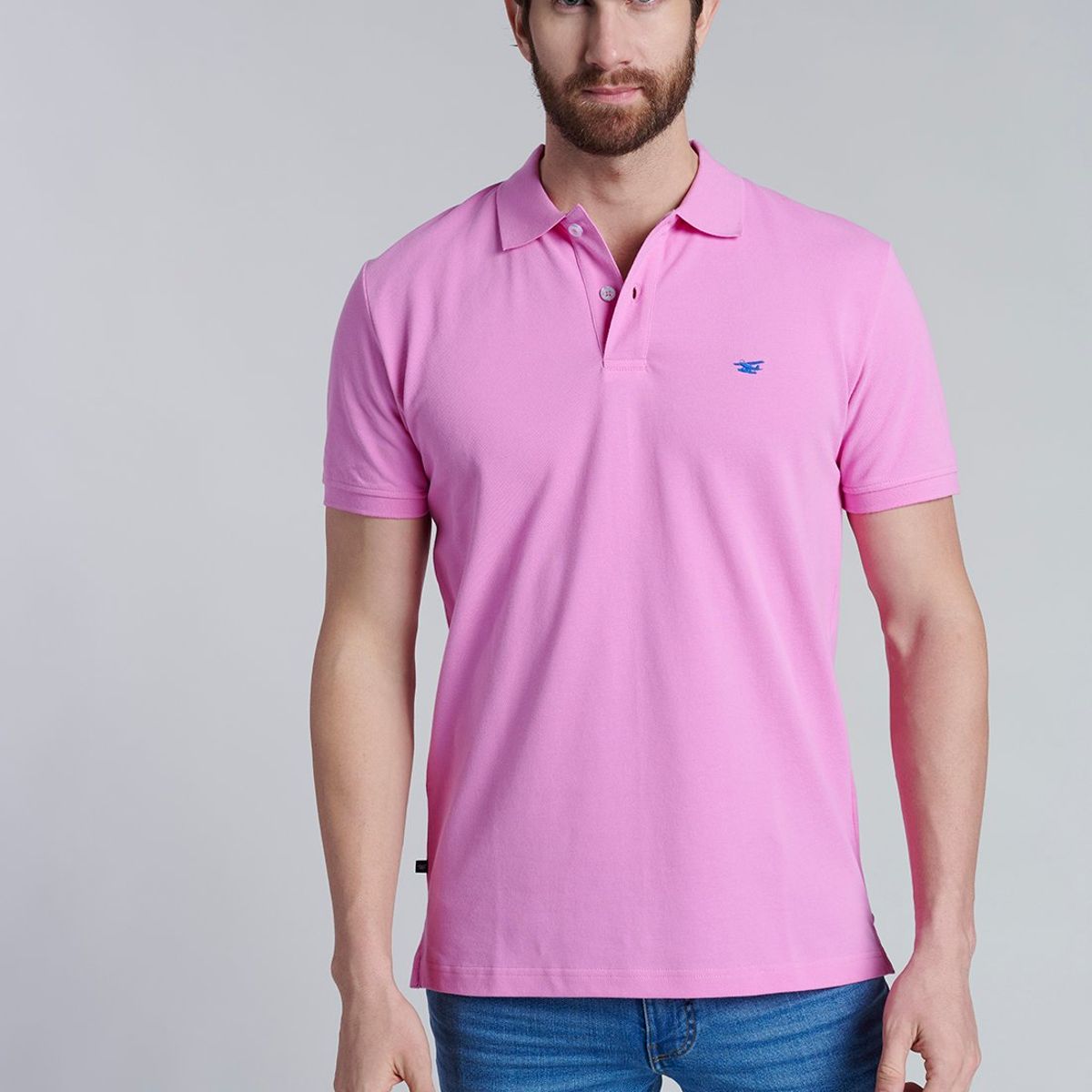 FEROUCH - Polera Basica Pique Rosado Ferouch