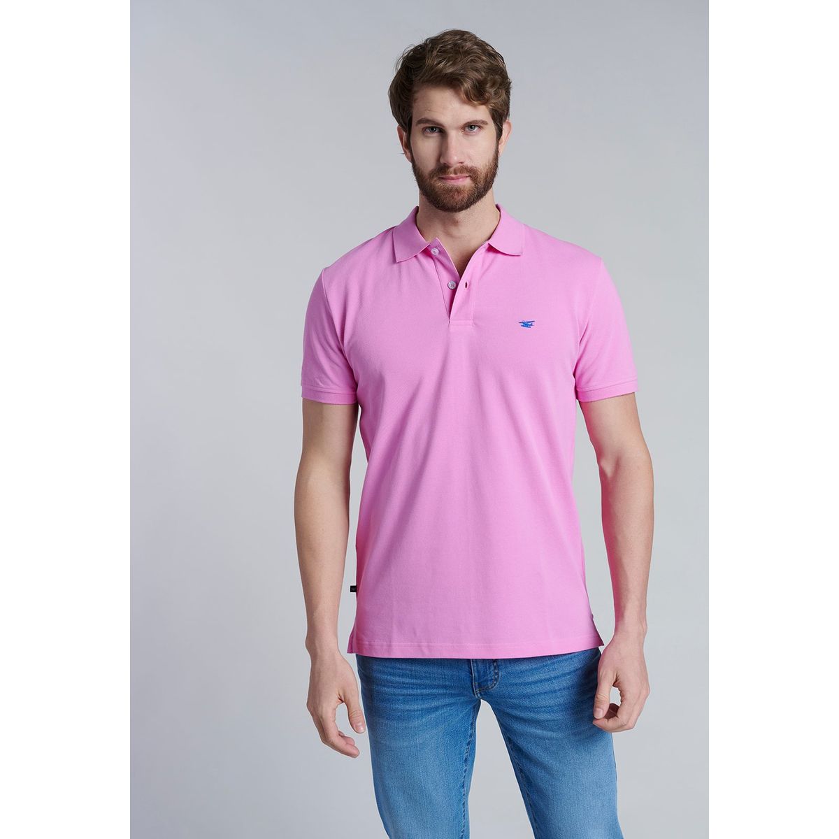 FEROUCH - Polera Basica Pique Rosado Ferouch