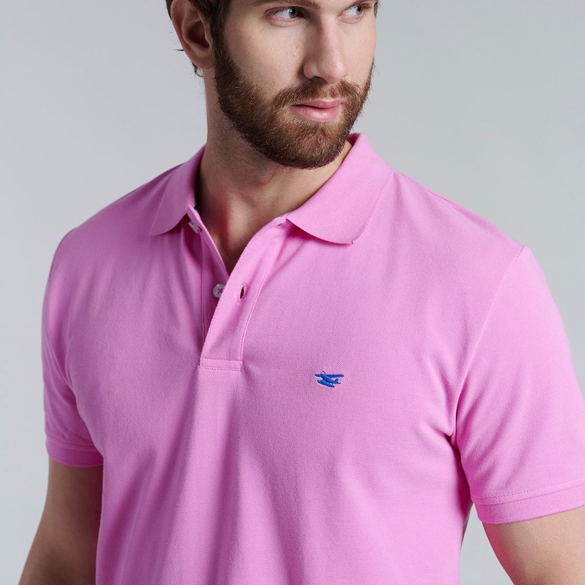 FEROUCH - Polera Basica Pique Rosado Ferouch