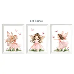 DECORACION CREATIVA - Set Cuadro Infantil niña - Fairys